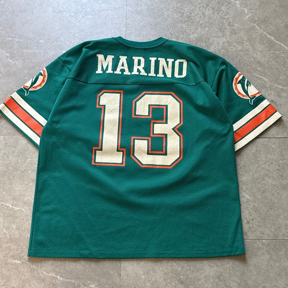 Vintage Logo 7 Miami Dolphins Dan Marino Jersey Size L